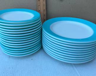 34 Piece Corning Ware Blue Dish Set with Mugs in next photo $85.00