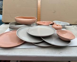 13 Piece Russel Wright Dish Set $75.00