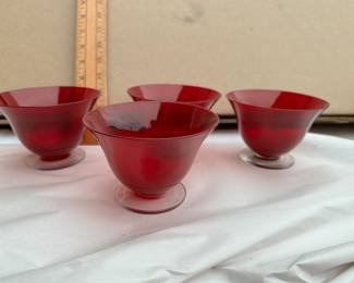 Morgantown Monroe Red Dessert Cups $12.00 all