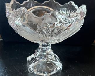 French Tazza Etched Crystal $16.00