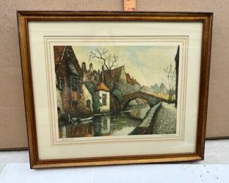 Signed Lithograph Le Quai Vert $22.00