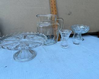 4 Pieces of Glassware $22.00 all