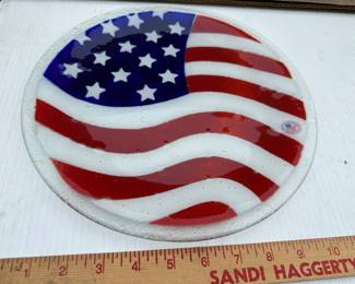 Peggy Karr Flag Plate $15.00