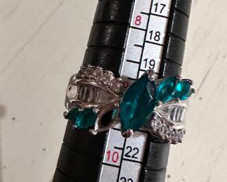 Sterling 925 Ring #3 $8.00 (missing 2 Stones)