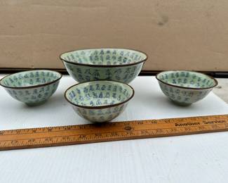4 Bowl Set Niam Ming $400.00 for the set