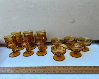Amber Glass Set 11 Pieces $22.00