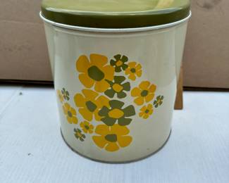 Tin Flower Canister $8.00