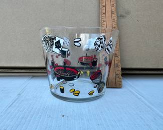 Casino Night Ice Bucket and 5 Matching Glasses (See next photo) $24.00