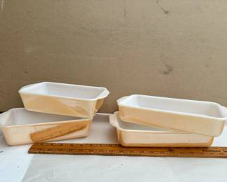 Set of 4 Fire King Baking Pans $20.00