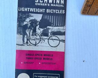 Schwinn Lightweight Bicycles Manual $4.00