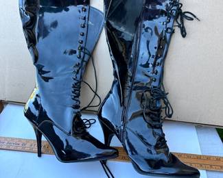 Tall Black Boots Size 15 $30.00