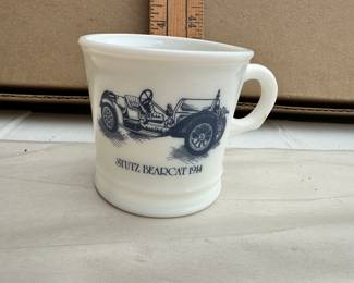Stutz Bearcat Milk Glass Mug $4.00