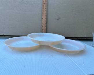 3 Fire King Pie Plates $12.00