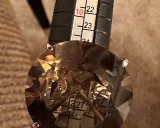 Large Amber Stone Ring $15.00