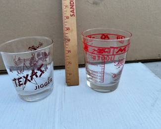 2 Texas Jigger Glasses $10.00