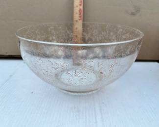 Hazel Atlas Spaghetti Pink Bowl $15.00