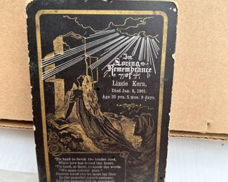 Remembrance Card from 1901 $4.00