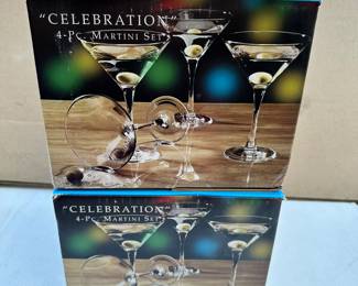 New in Box Celebration Martini Glasses $8.00