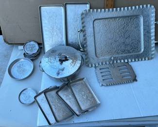 All Hammered Aluminum Shown $45.00