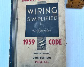 New Edition Wiring Simplified by Richter 1959 Code $3.00