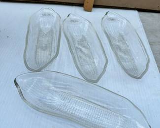 7 Glass Corn Holders $14.00