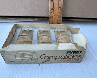Pyrex Compatibles 6 Napkin Rings $10.00