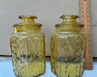 LE Smith Federal Glass Canister Set $18.00 for both 