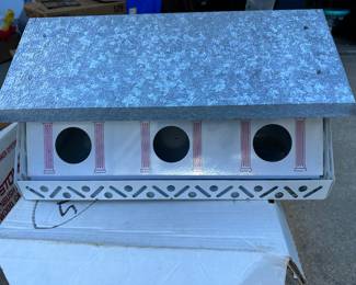 Purple Marlin Tin Bird House $75.00