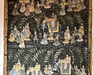 Huge Antique Pichhwai on silk.