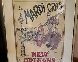 1979 Mardi Gras art by G.B. Luttrell, 32'x25".