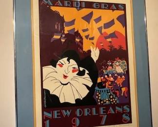 1978 New Orleans Mardi Gras, signed by Charest & Brousseau.