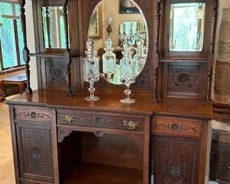 Victorian rosewood sideboard.