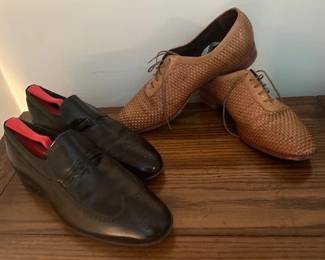 Florsheim woven tan shoes Ben Sherman dress shoes