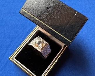 14k white gold men's ring