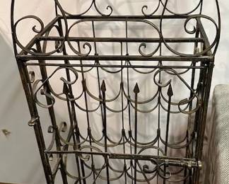 Iron wine bottle rack