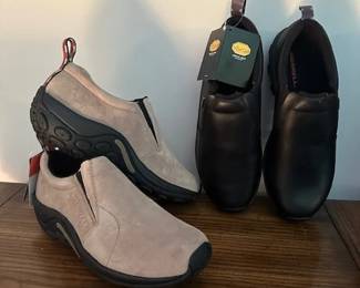 Men's Merrell Jungle Moc slip ons and Vibram slip ons