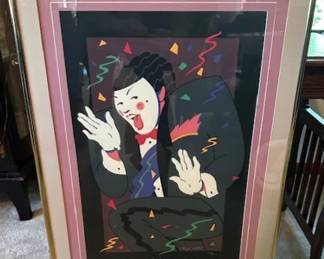 Vintage 1986 Hugh Ricks "Mardi Gras" signed and numbered 1229/5000., 33"x 23".
