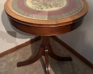 Small antique round table.