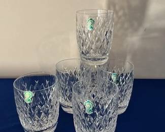 Waterford double old fashioned glasses.