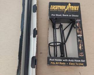 Lightnin strike pole holder and stake