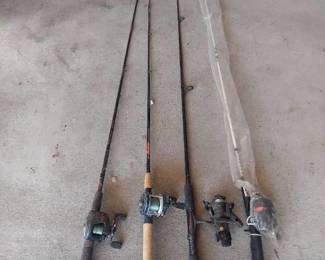 4 fishing Rods and Reels