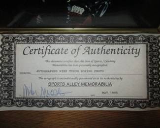 Autograph Mike Tyson Picture
