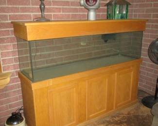Saltwater Aquarium with Oak Cabinet "Complete System"