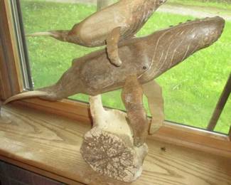 Whale Bone Carved Figurines