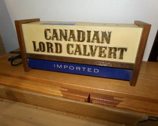 Canadian Lord Calvert Lighted Bar Display