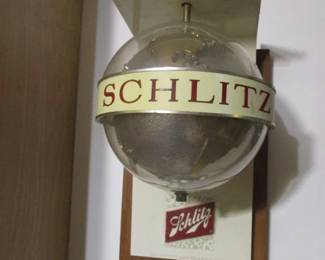 Vintage Schlitz Bar Sign  (Revolving World)