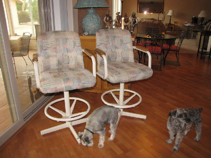 only the stools are for sale - not the four legged creatures Minnie and Mollie.