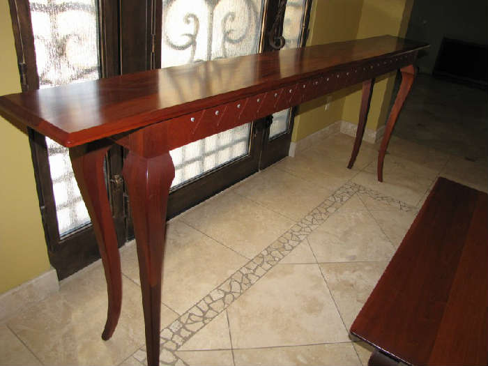 Mahogany 8 ft Sofa Table - part of a 4 piece ensemble - sold separately