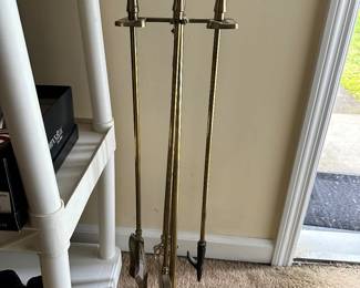 brass fireplace irons