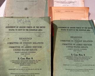 Bound Hearings before Foreign Relations Committee from 1950's